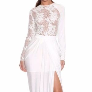 House of CB White Lace Serica Dress